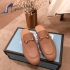 Gucci Flat Sandals Loafers Caramel Brown GG34347